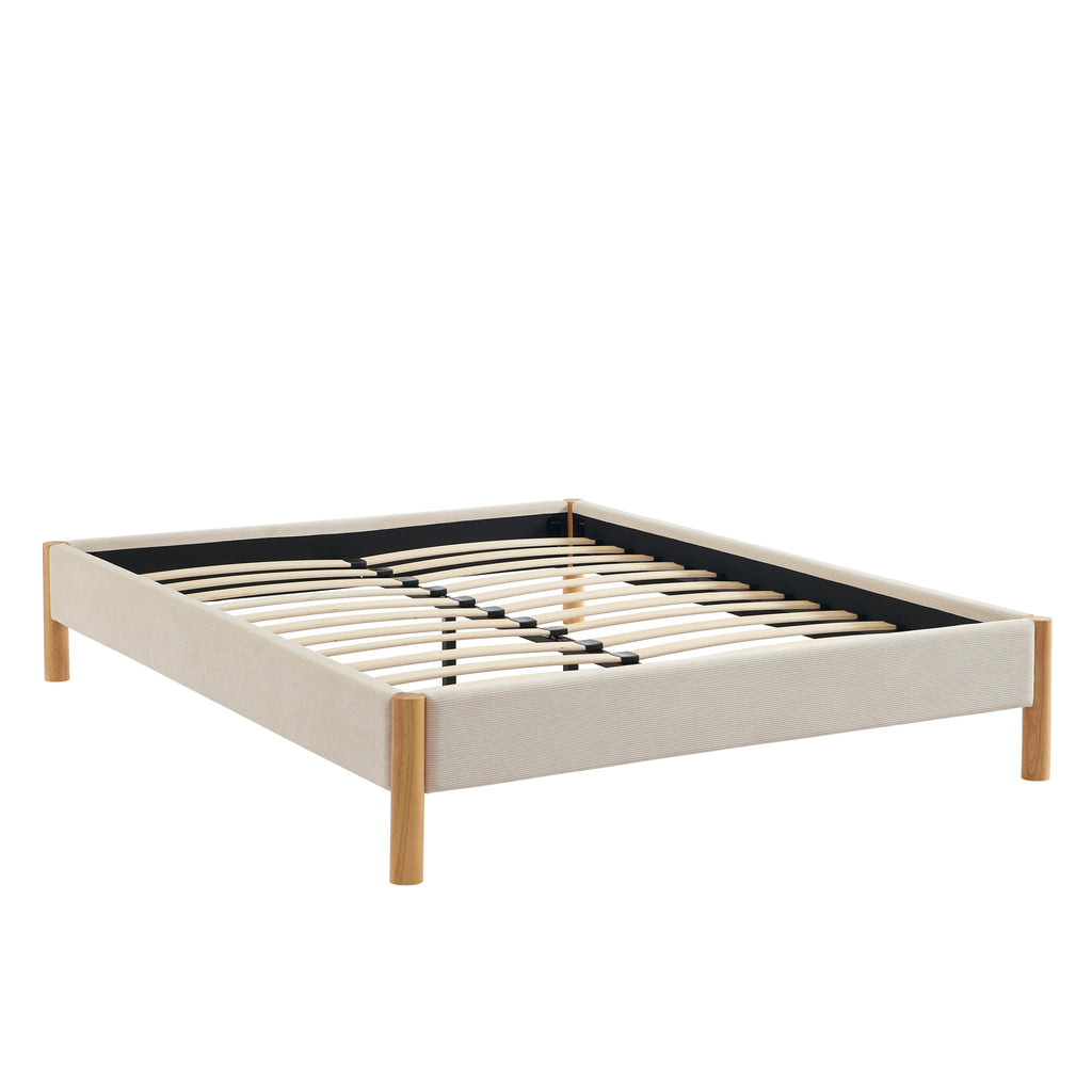 Bowi - Bett - Beigefarbener Cord