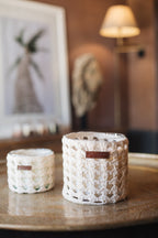 Macrame Candle - Fig - Beige