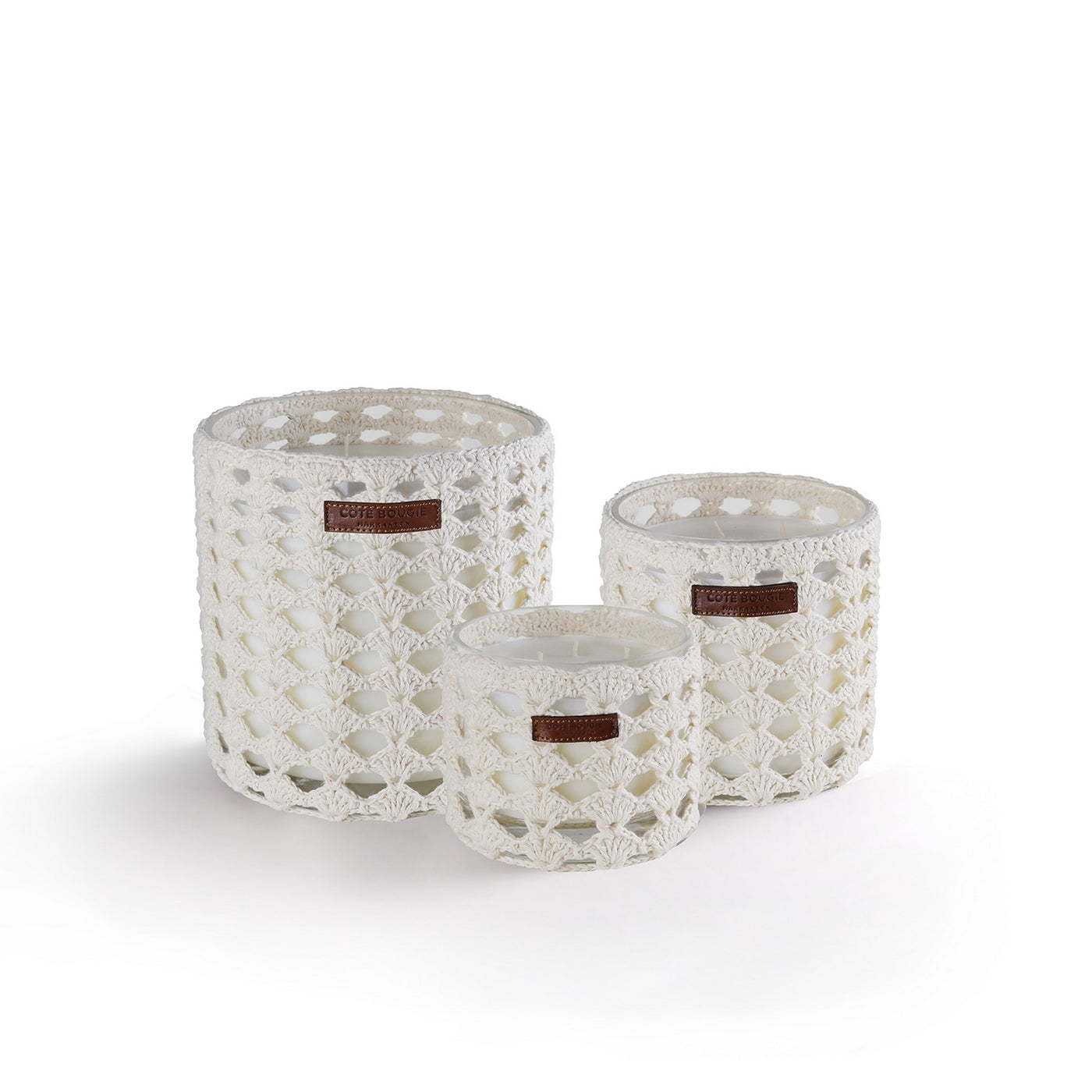 Macrame Candle - Fig - Beige