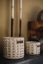 Macrame Candle - Fig - Beige