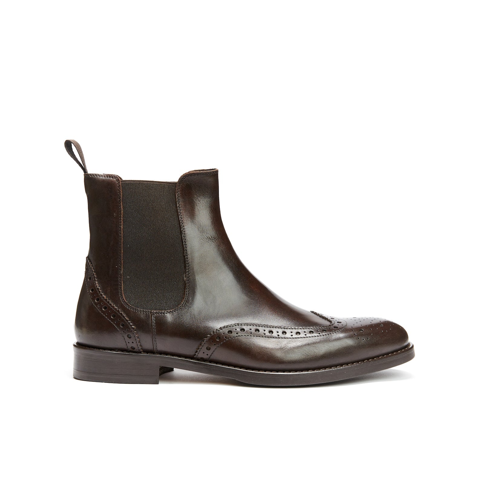 Wingtip Chelsea Boots - Dark Brown - Men