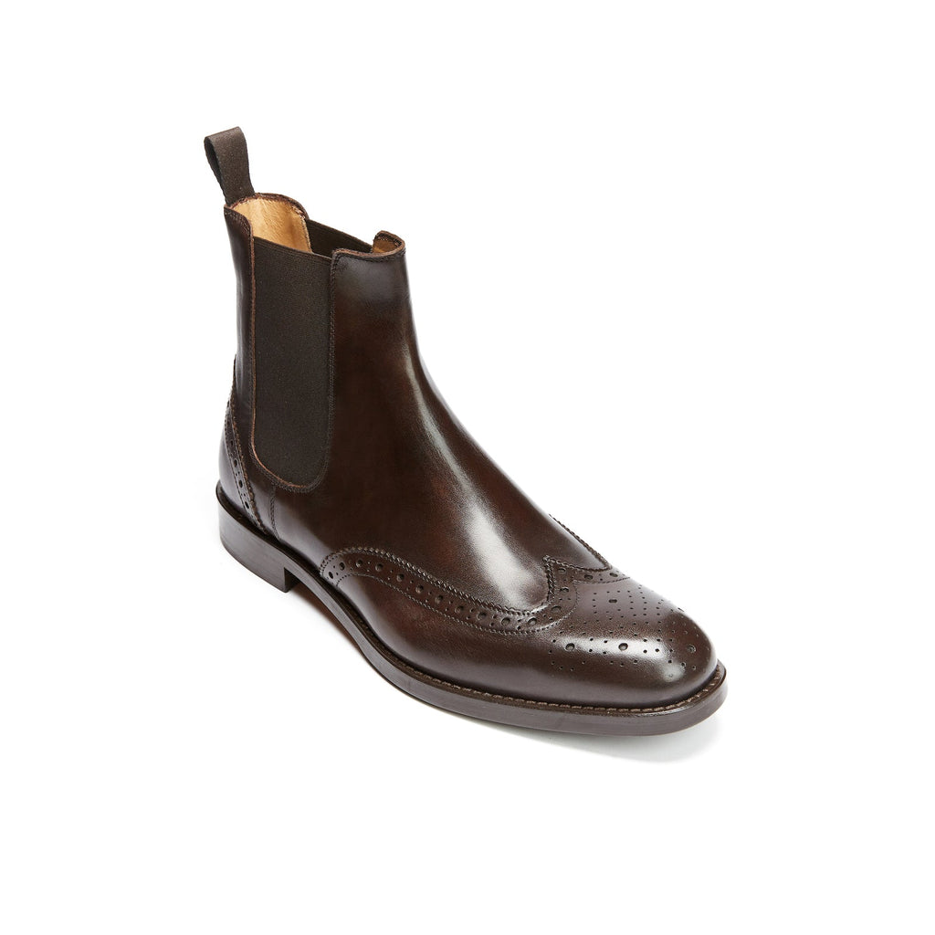Wingtip Chelsea Boots - Dark Brown - Men