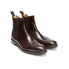Wingtip Chelsea Boots - Dark Brown - Men