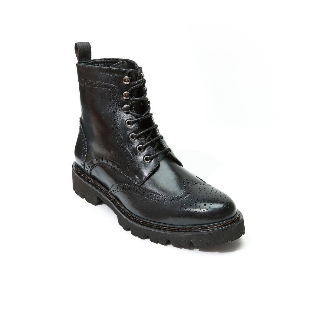Botines Derby Wingtip - Negro - Hombre