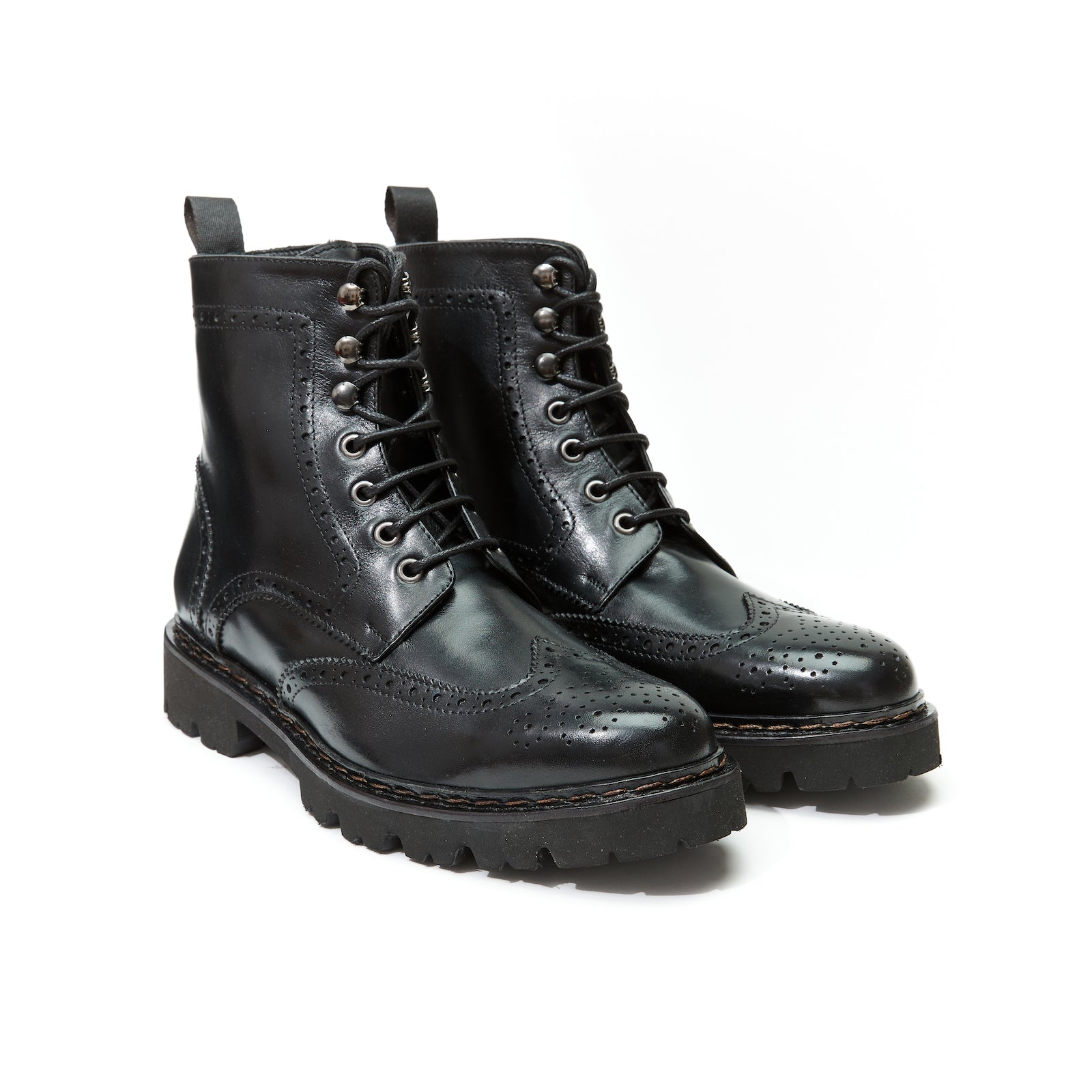 Botines Derby Wingtip - Negro - Hombre