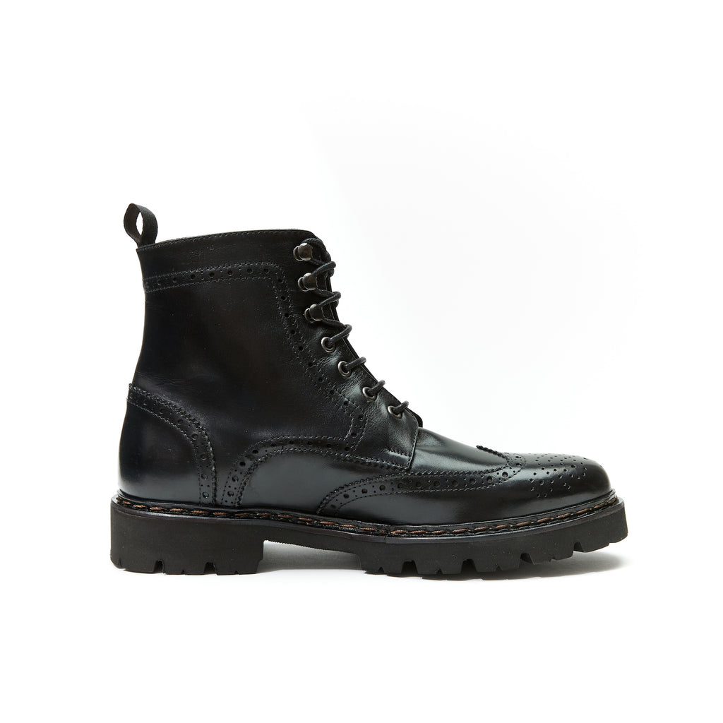 Botines Derby Wingtip - Negro - Hombre