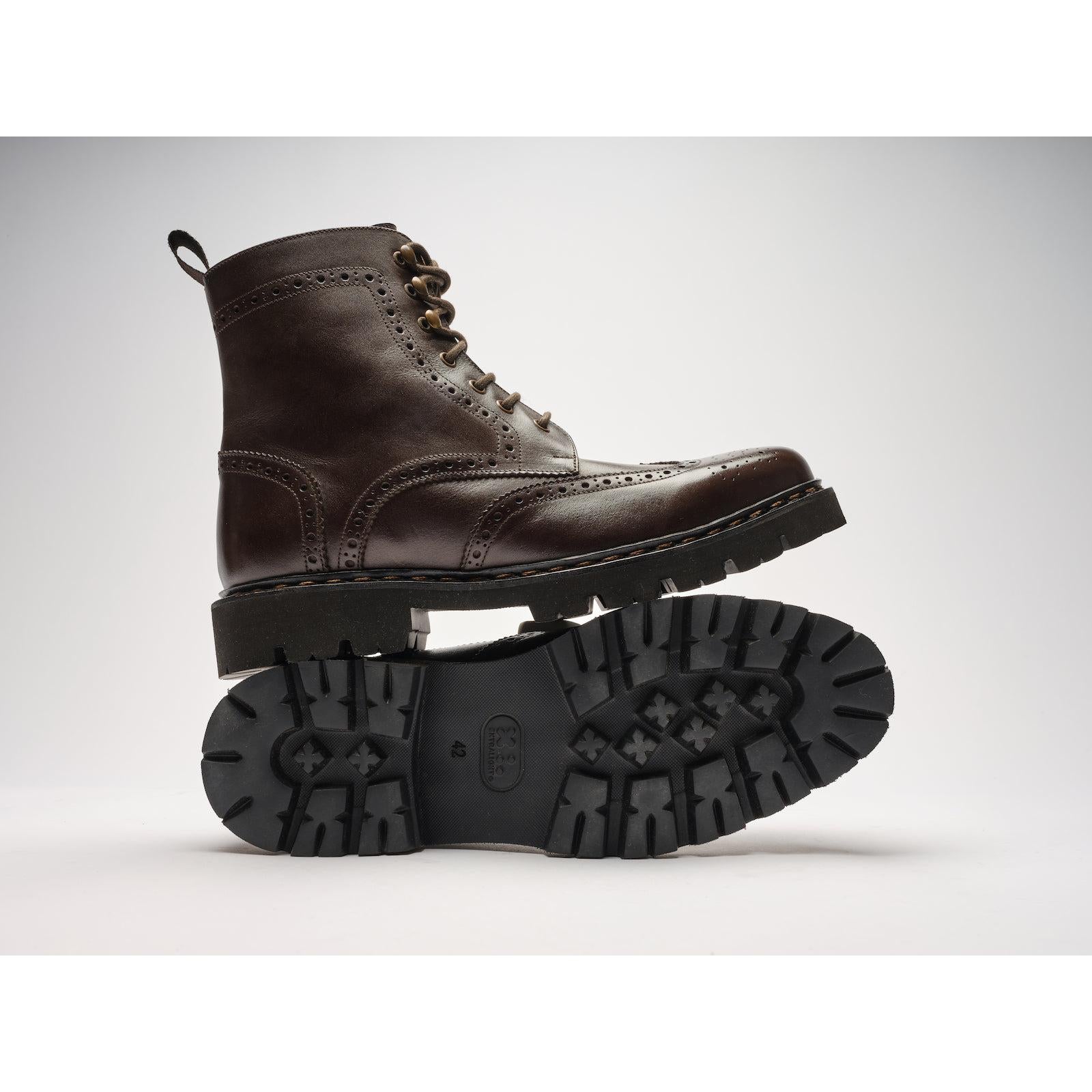 Bottines Derby À Bout D'Aile - Marron Foncé - Homme