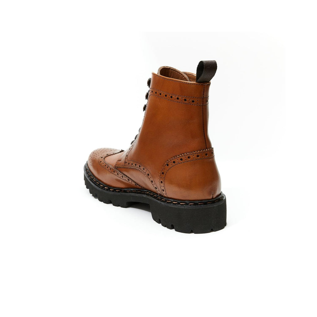 Bottines Derby À Bout D'Aile - Marron Brun - Homme