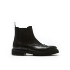 Chelsea Wingtip Ankle Boots - Black - Men