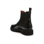 Chelsea Wingtip Ankle Boots - Black - Men