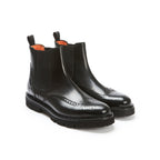 Chelsea Wingtip Ankle Boots - Black - Men