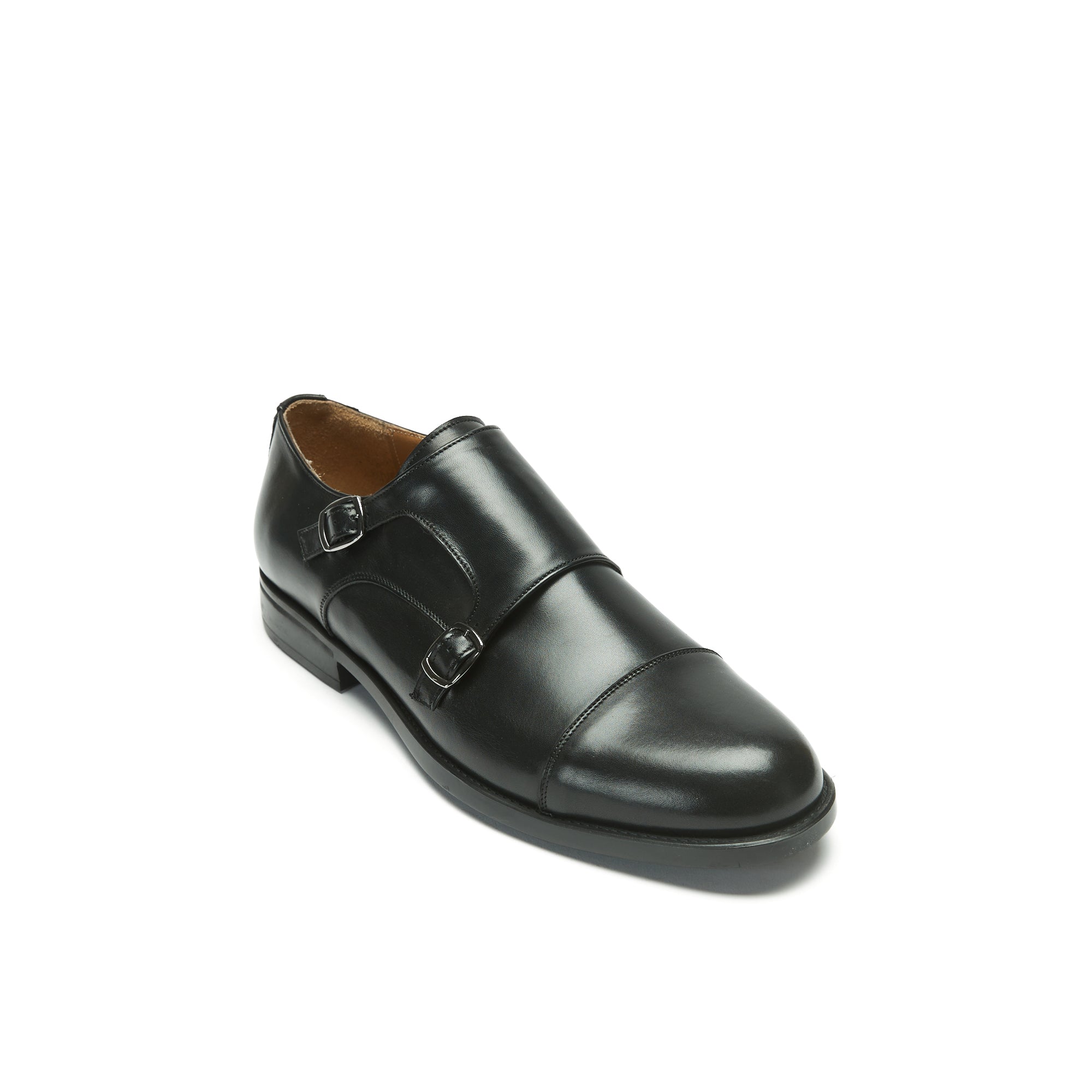 Monk Strap Bout Droit - Noir - Homme