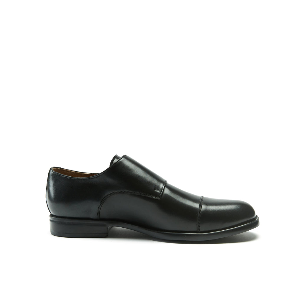 Monk Strap Bout Droit - Noir - Homme