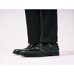 Monk Strap Bout Droit - Noir - Homme