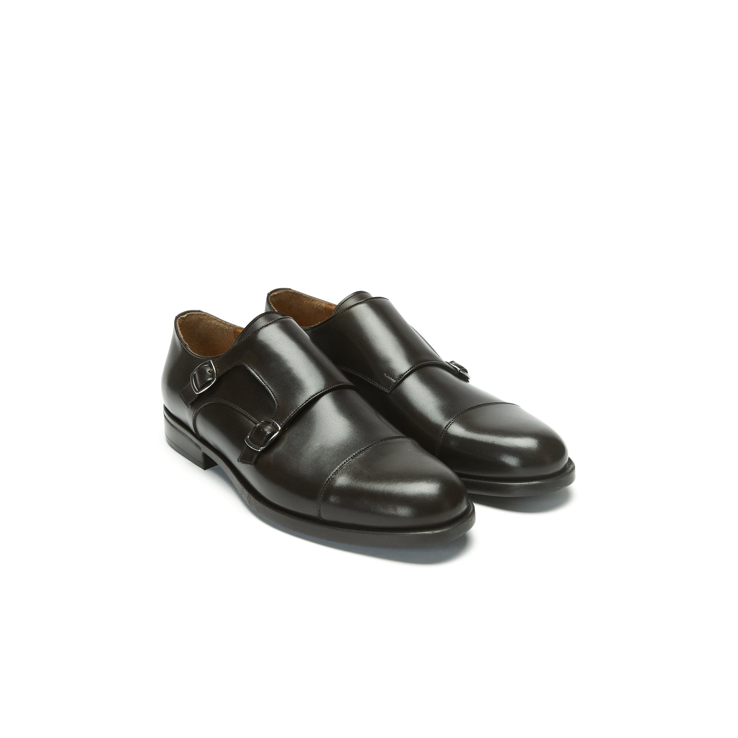 Monk Strap Bout Droit - Marron Foncé - Homme