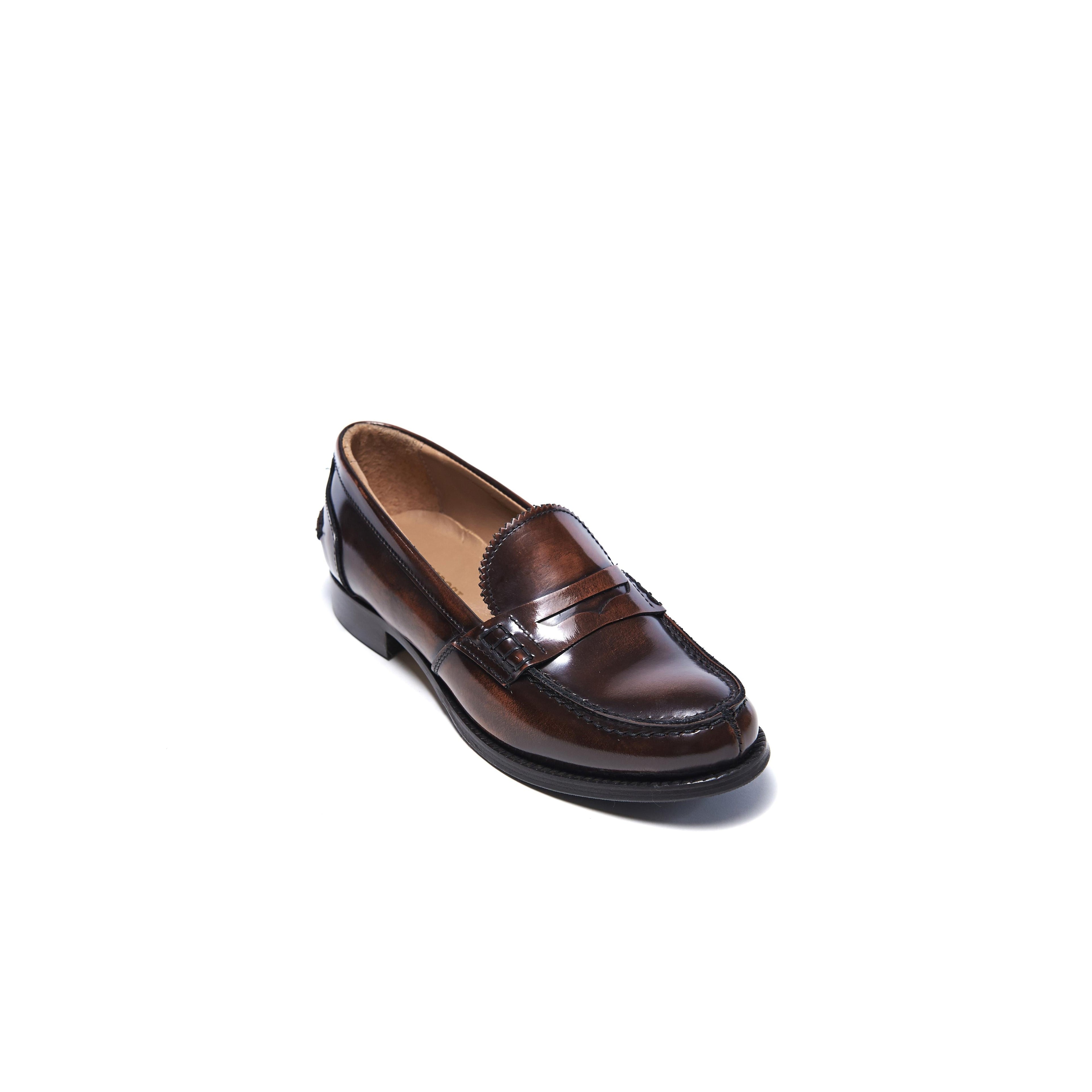 British Passport - Penny Loafers - Dark Brown - Women's