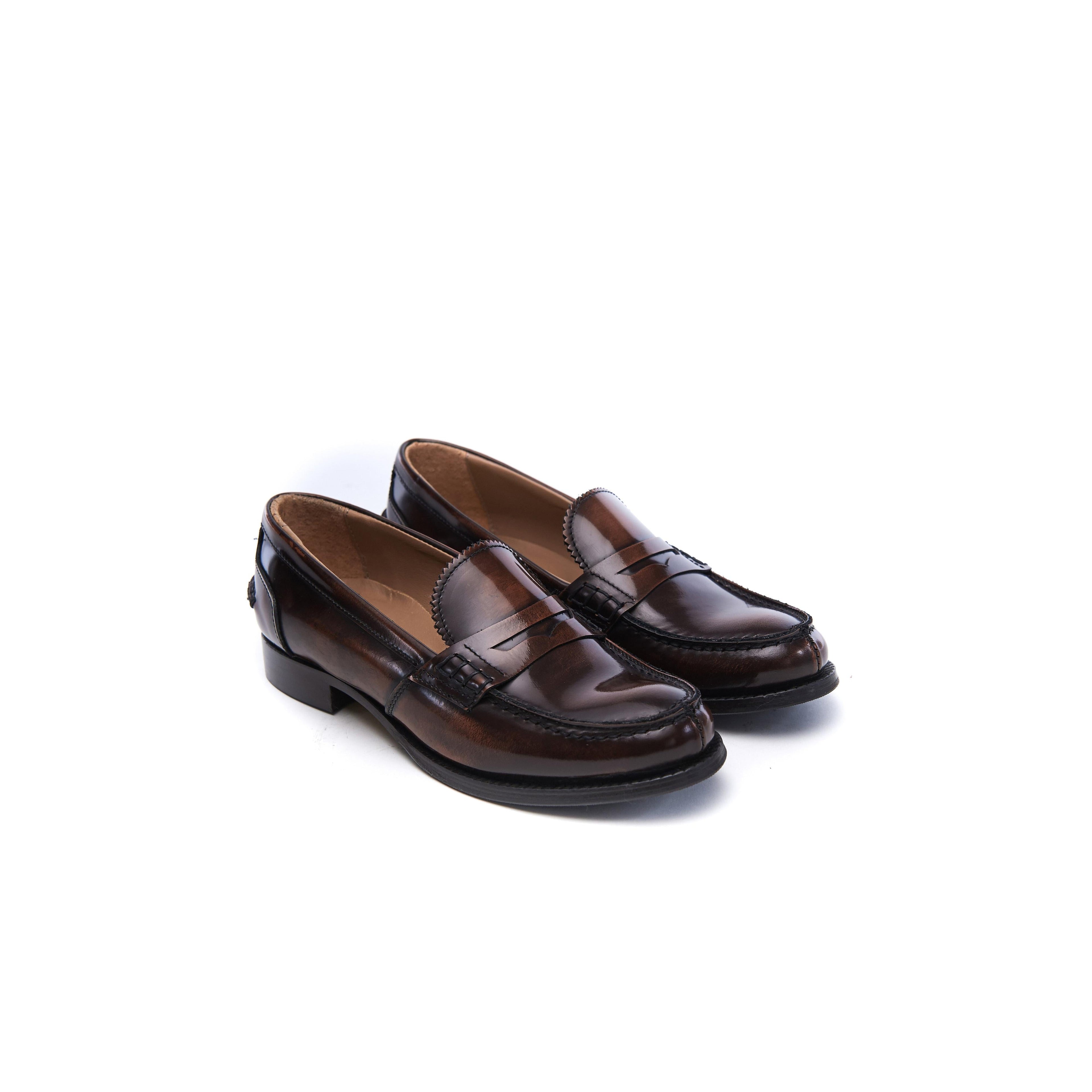 British Passport - Penny Loafers - Dark Brown - Women's