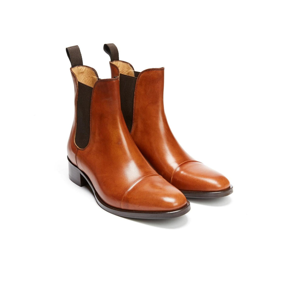 Chelsea Boots With Straight Toe - Tanned Brown - Women