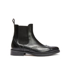 Wingtip Chelsea Boots - Black - Women