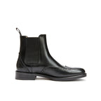 Wingtip Chelsea Boots - Black - Women