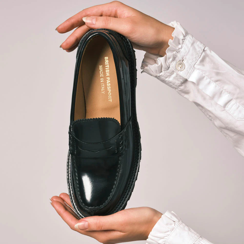 Penny Loafers - Black - Women