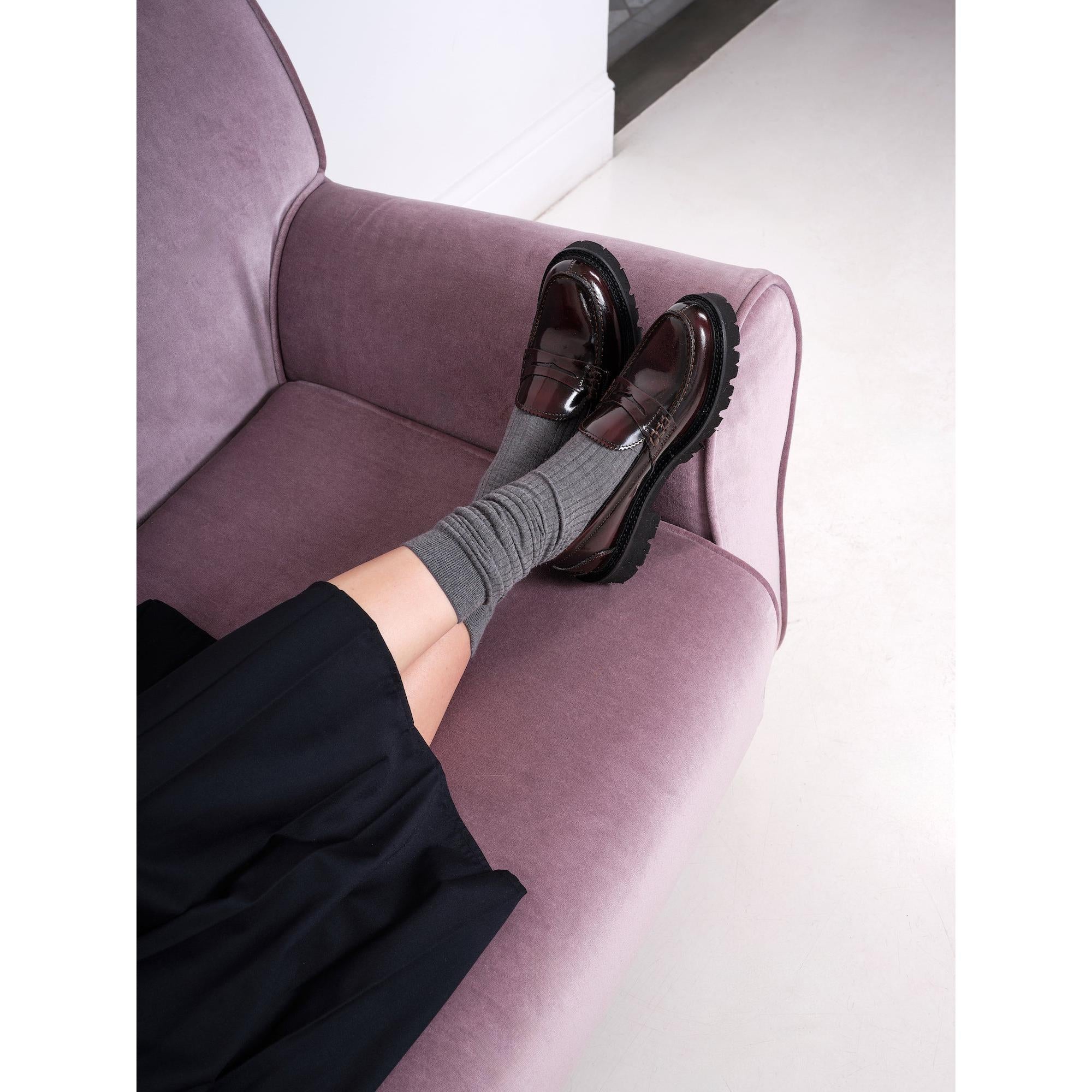 Penny Loafers - Burgundy - Women
