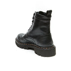 Wingtip Derby Ankle Boots - Black - Women