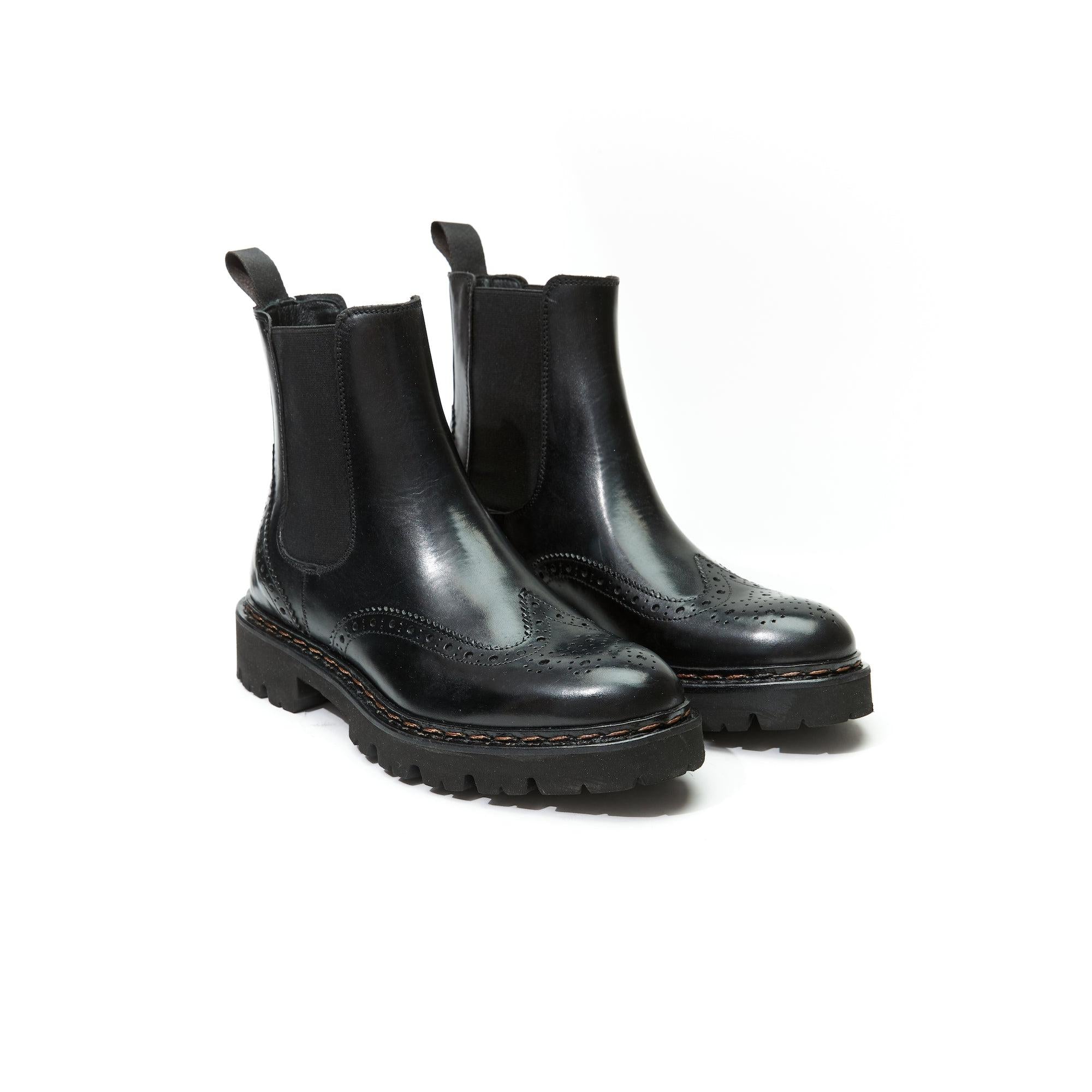 Bottines Chelsea À Bout D'Aile - Noir - Femme