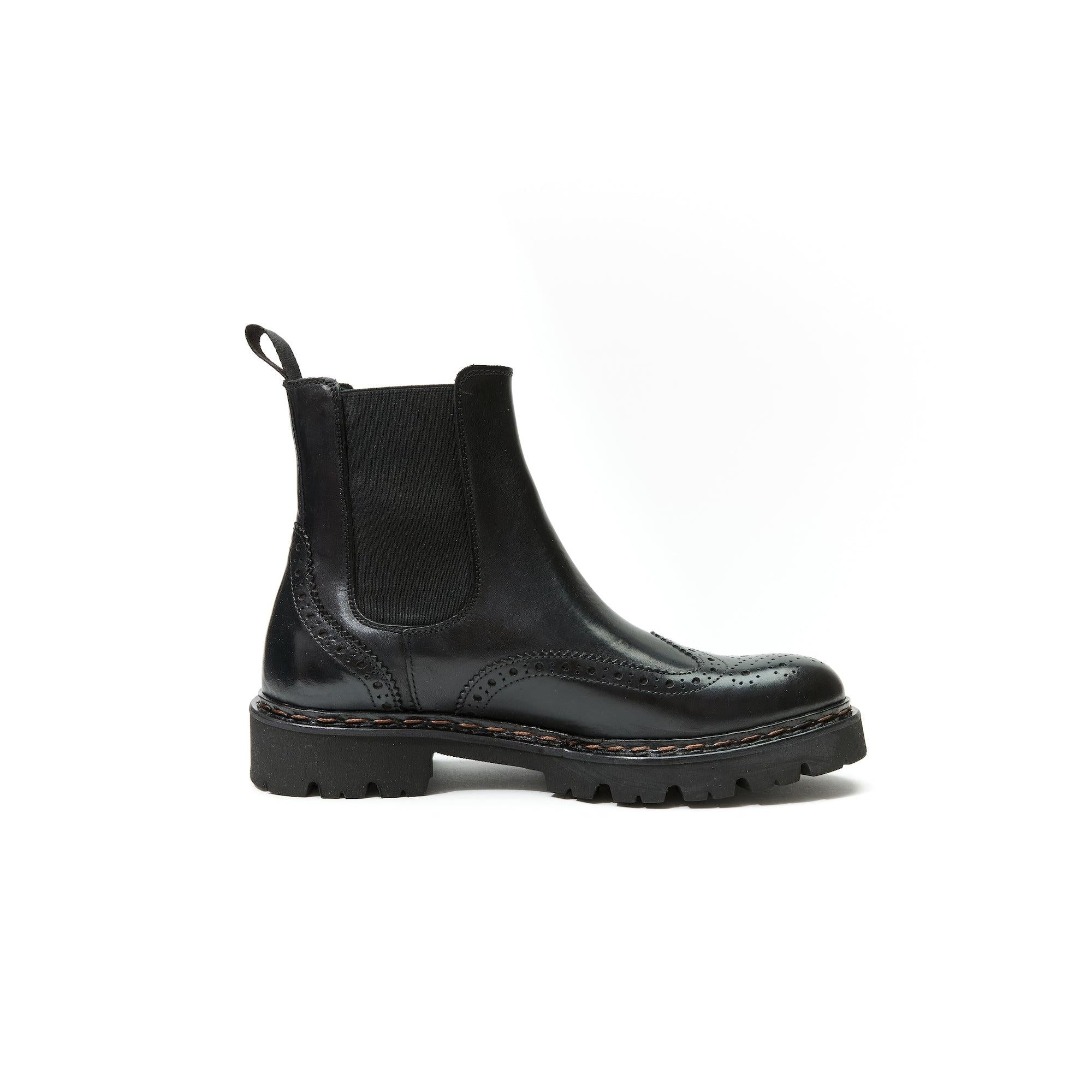 Bottines Chelsea À Bout D'Aile - Noir - Femme