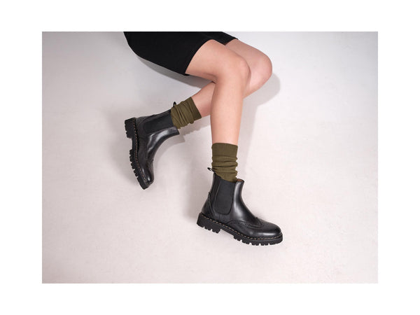Bottines Chelsea À Bout D'Aile - Noir - Femme