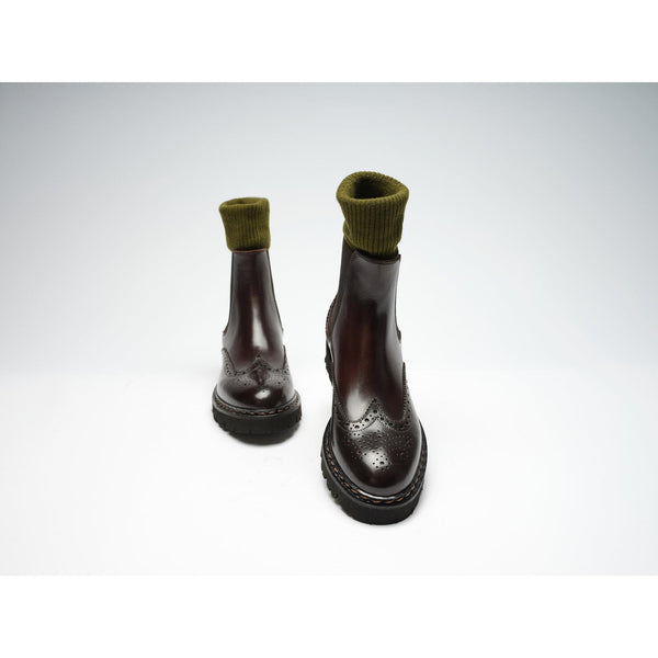 Bottines Chelsea À Bout D'Aile - Marron Foncé - Femme