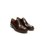 Straight-Toe Oxford Shoes - Dark Brown - Women