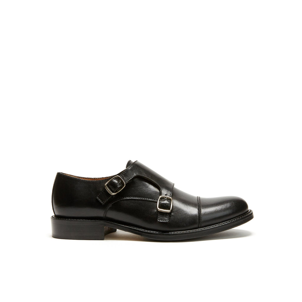 Monk Strap Bout Droit - Noir - Femme