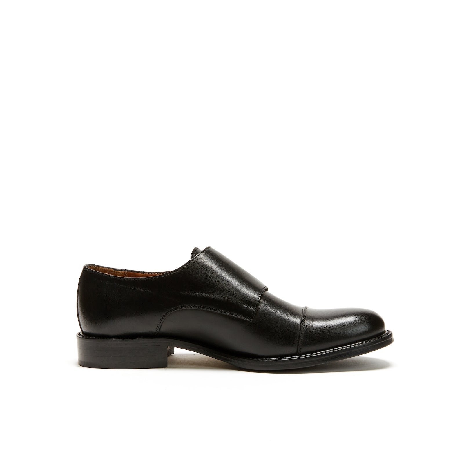 Monk Strap Bout Droit - Noir - Femme