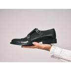 Monk Strap Bout Droit - Noir - Femme