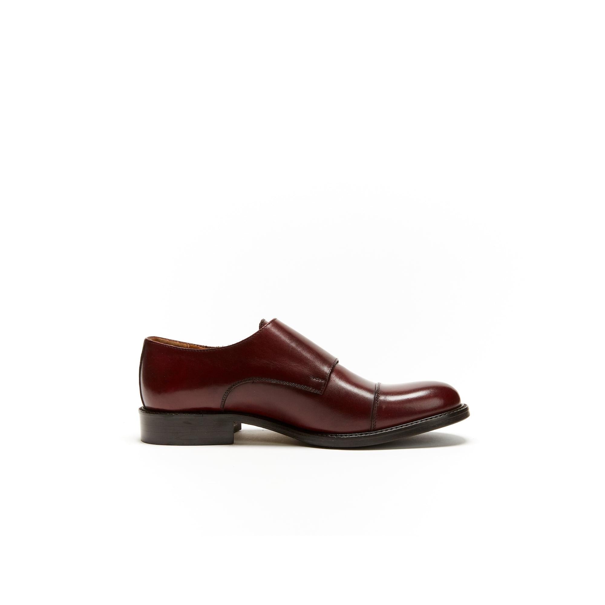 Monk Strap Bout Droit - Bordeaux - Femme