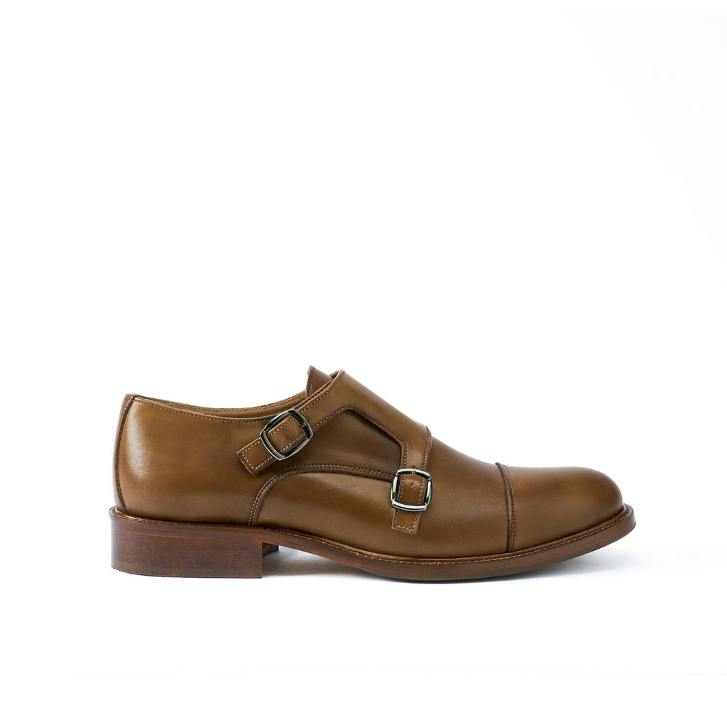 Monk Strap con puntera recta - Caqui - Mujer