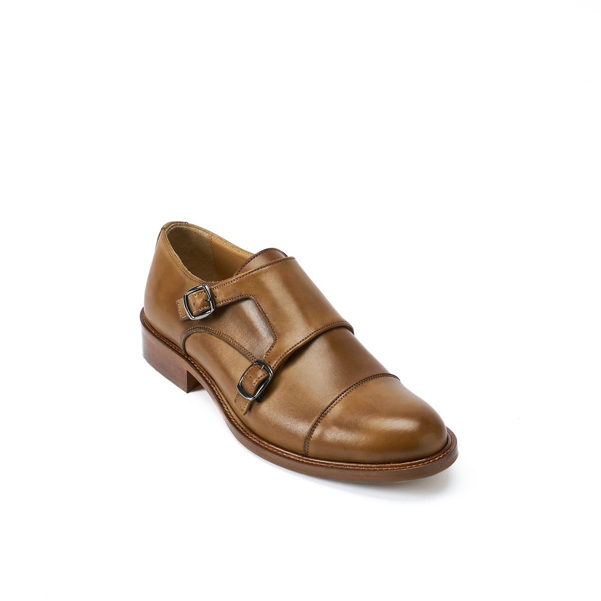 Monk Strap con puntera recta - Caqui - Mujer