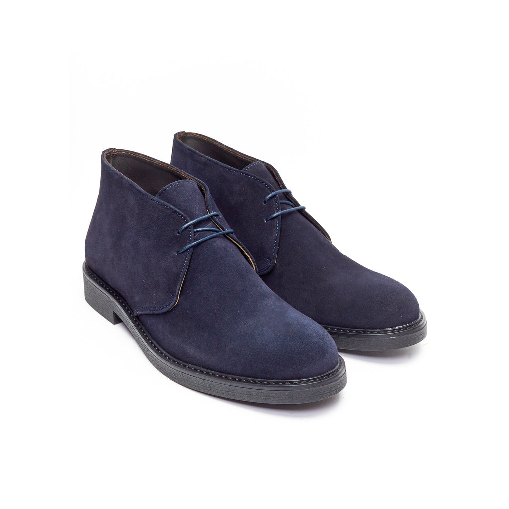 Navy Blue Chukka Boots - Men