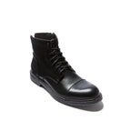 Botines Derby con punta recta - Negro - Hombre