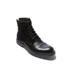 Bottines Derby À Bout Droit - Noir - Homme