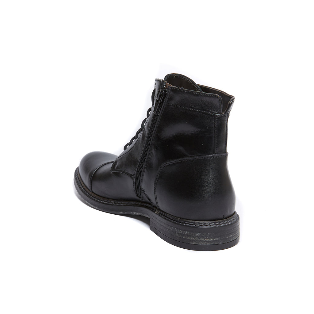 Botines Derby con punta recta - Negro - Hombre