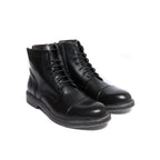 Botines Derby con punta recta - Negro - Hombre