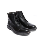 Bottines Derby À Bout Droit - Noir - Homme