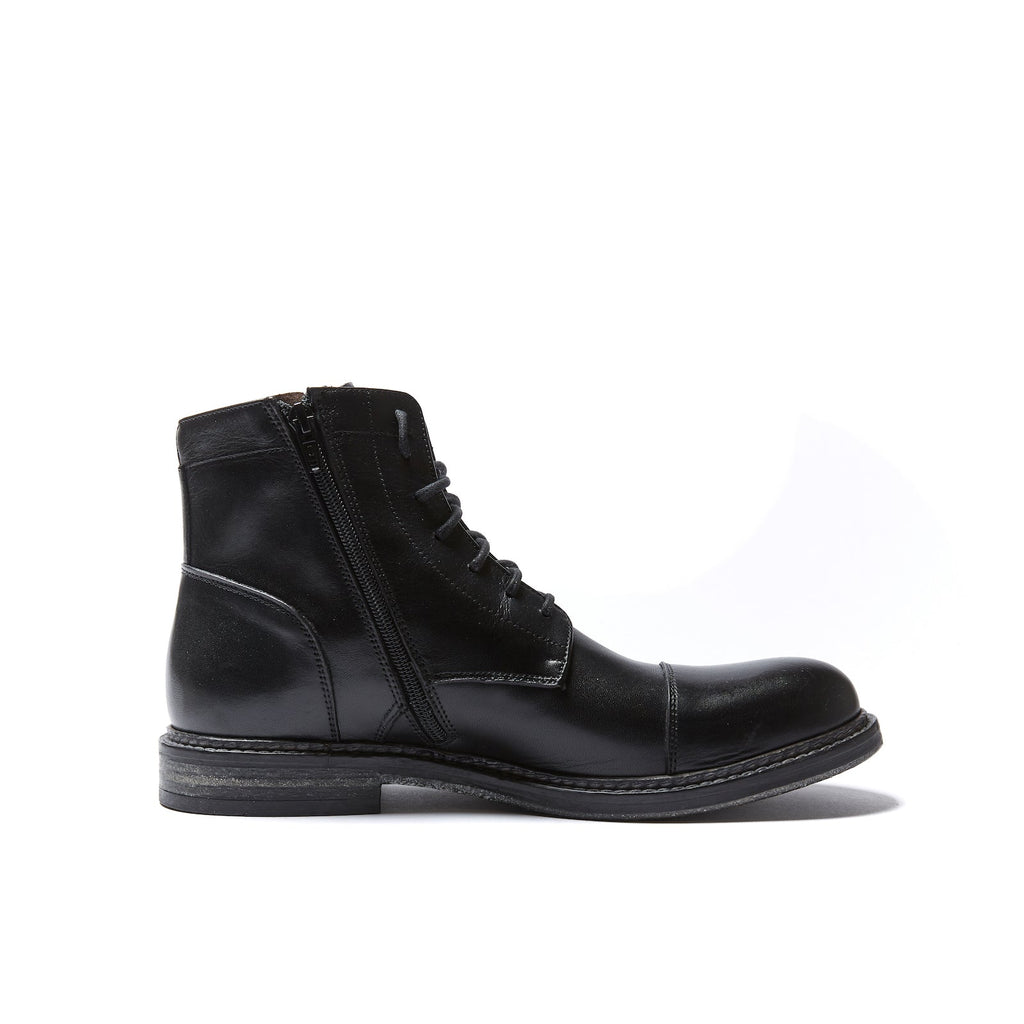 Bottines Derby À Bout Droit - Noir - Homme