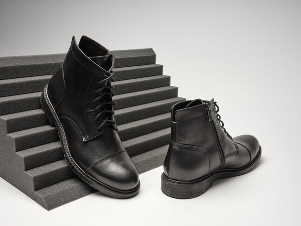 British Passport - Botines Derby con punta recta - Negro - Hombres