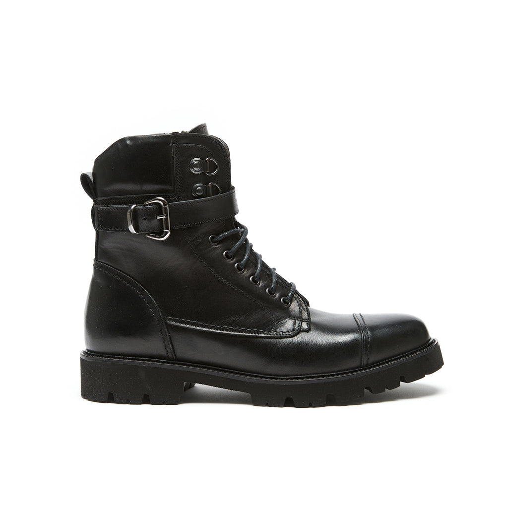 Bottines Derby À Bout Droit - Noir - Homme