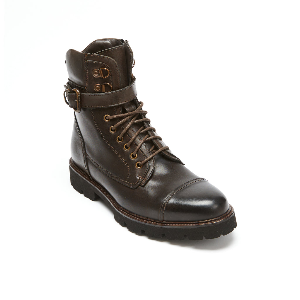 Bottines À Bout Droit - Marron Foncé - Homme