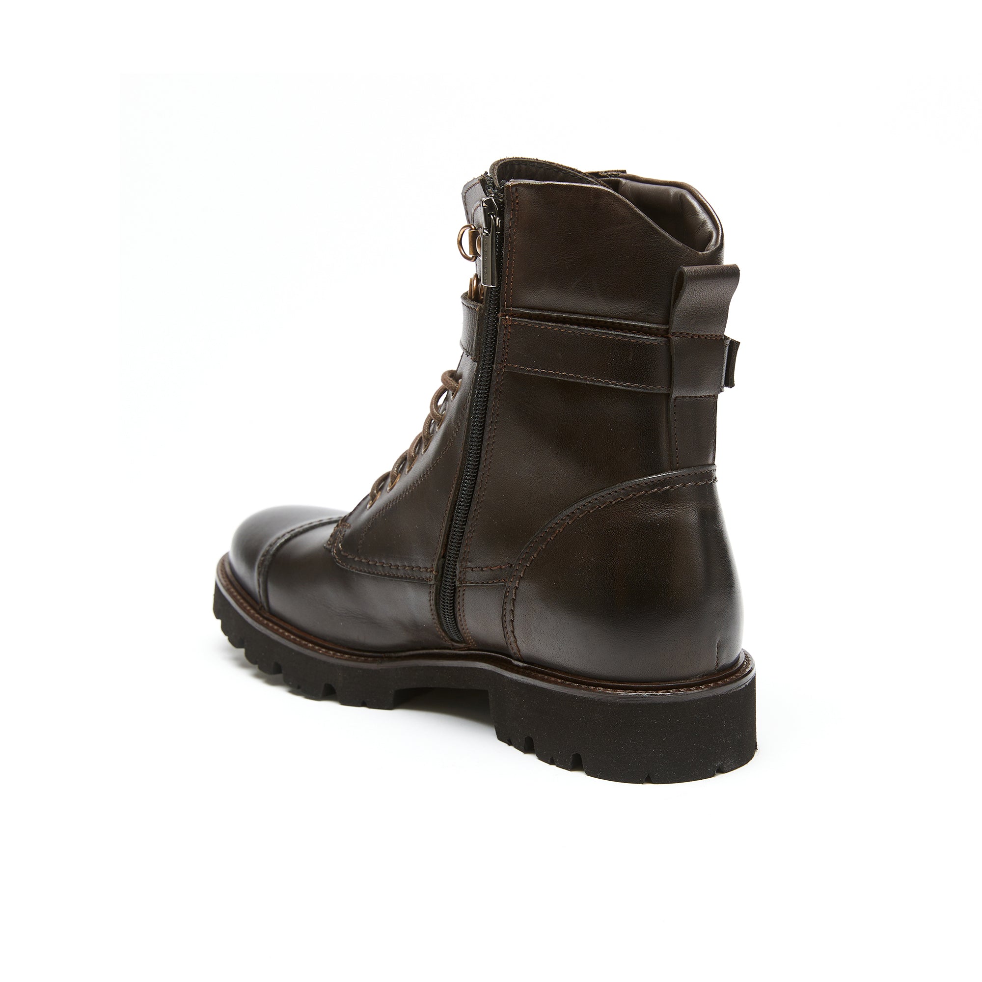 Bottines À Bout Droit - Marron Foncé - Homme
