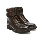 Bottines À Bout Droit - Marron Foncé - Homme